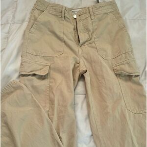 Zara tan cargo pants